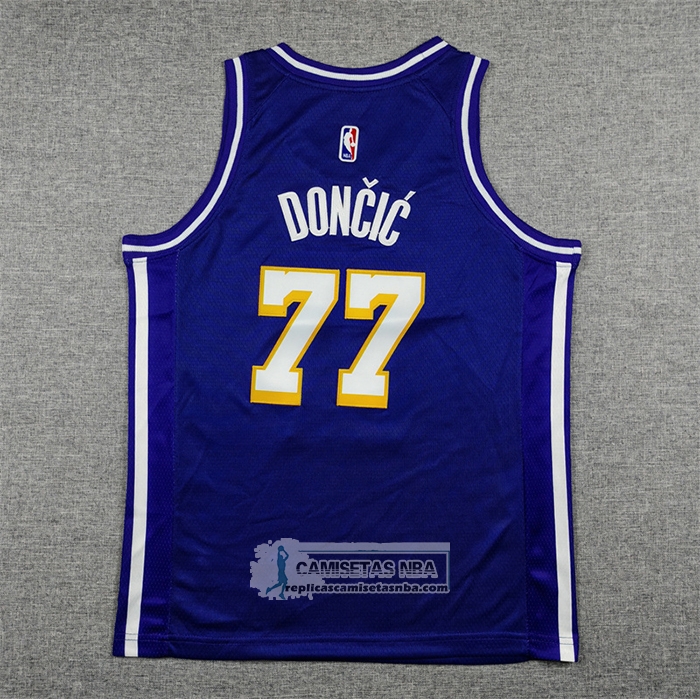 Camiseta Nino Los Angeles Lakers Luka Doncic NO 77 Statement 2025-26 Violeta